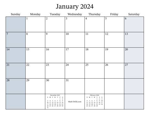The Fillable 2024 Monthly Calendar Math Worksheet