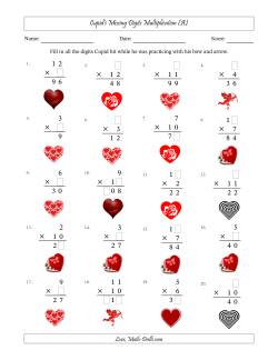 Cupid's Missing Digits Multiplication (Easier Version)