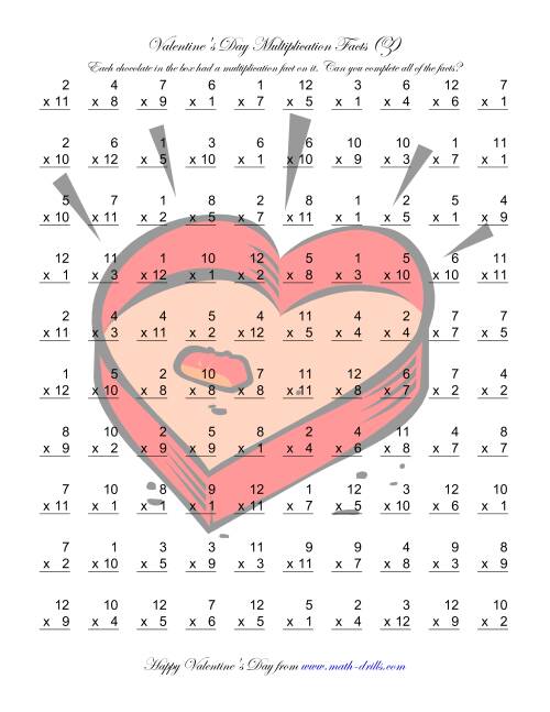The Multiplication Facts to 144 (Z) Math Worksheet