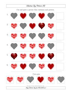 Valentines Day Picture Patterns with Shape Attribute Only