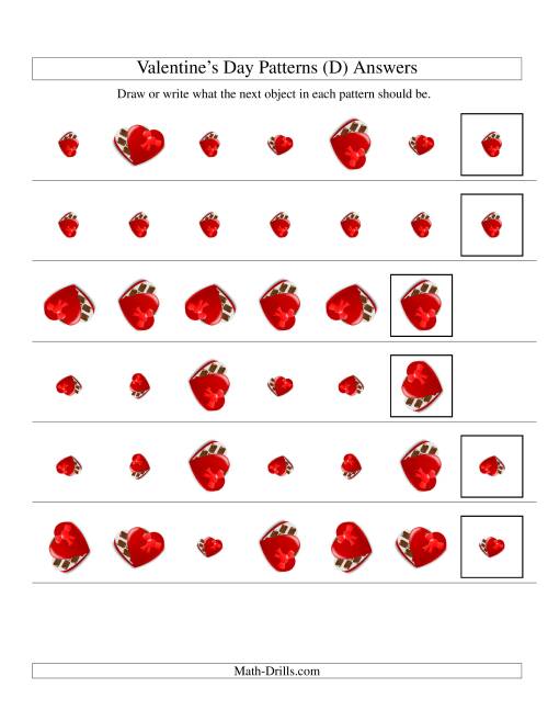 The Two-Attribute Patterns (Size and Rotation) Featuring Chocolates (D) Math Worksheet Page 2