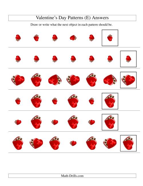The Two-Attribute Patterns (Size and Rotation) Featuring Chocolates (E) Math Worksheet Page 2