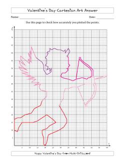 Valentine's Day Cartesian Art Cupid (1-Quadrant)