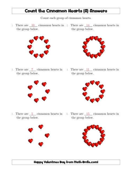 The Counting Cinnamon Hearts in Circular Arrangements (A) Math Worksheet Page 2