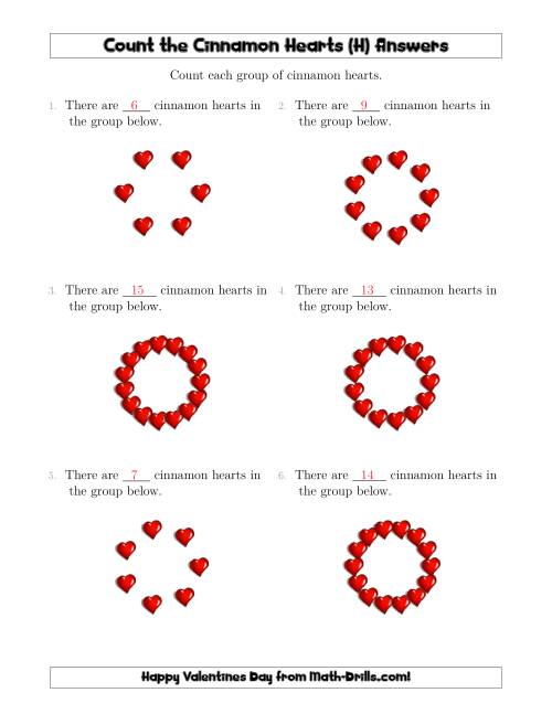 The Counting Cinnamon Hearts in Circular Arrangements (H) Math Worksheet Page 2