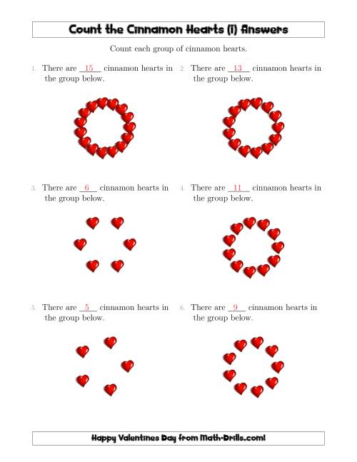 The Counting Cinnamon Hearts in Circular Arrangements (I) Math Worksheet Page 2