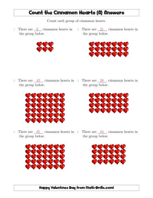 The Counting Cinnamon Hearts in Rectangular Arrangements (All) Math Worksheet Page 2